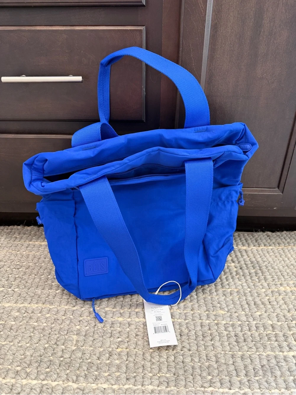 NWT- Béis Cobalt Blue, The Sport Tote - Picture 3 of 7